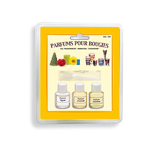 SentoSphère - 3 PARFUMS BOUGIES (FIGUIER, LAVANDE, JACINTHE) - Recharge kits bougies - Création de bougies raffinées multicolores - Kit atelier créatif enfant - A partir de 8 ans - Fabriqué en France