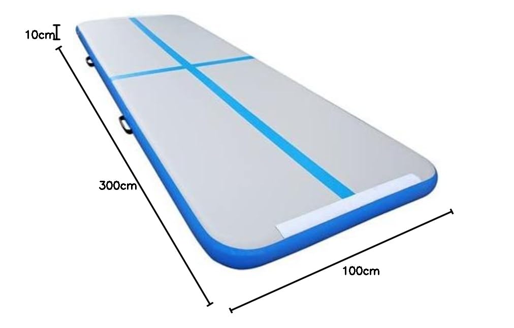 Air Track 300 x 100 x 10 cm, blu/grigio con pompa elettrica