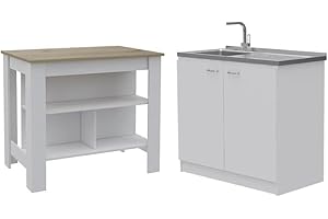 Home Square Kitchen Island with Sink