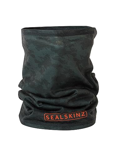 SEALSKINZ Harpley Water Repellent Microfibre Neck Warmer, Olive, One Size