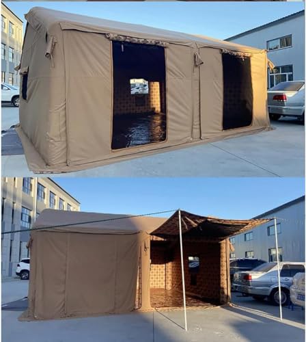 Carpa inflable grande para camping al aire libre con toldo miniatura 2