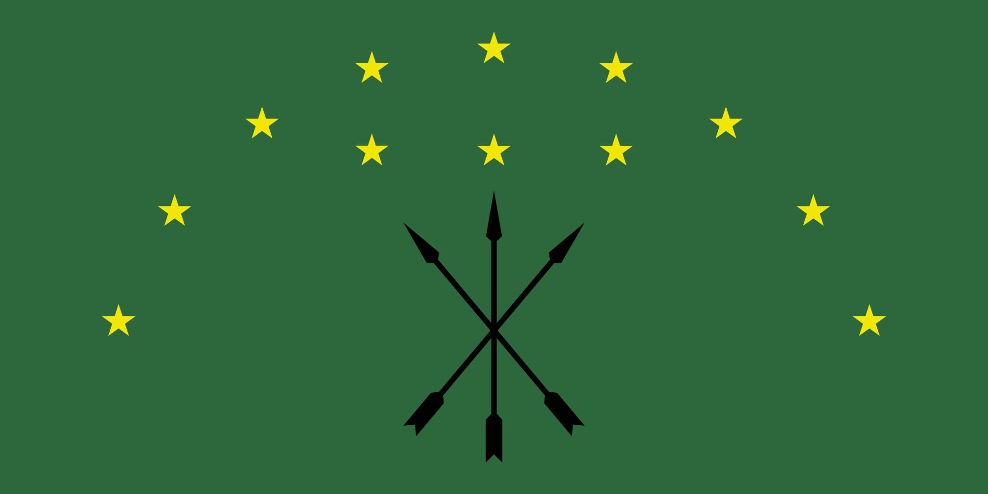 Drapeau Large Circassia fait pour durer avec des finitions haut de gamme