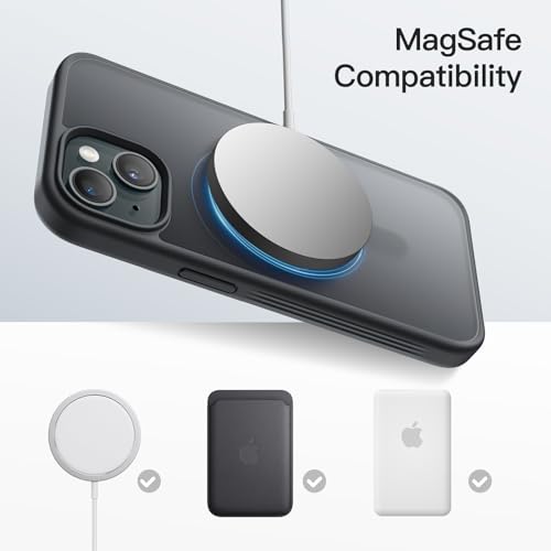 Image of JETech 360 Rotatable Ring Stand Case for iPhone 15, Black
