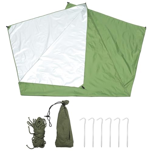 MUELODSIC Wasserdichter Atmungsaktiver Personen Camping Sonnenschutz Pavillon Zelt mit Stabilem Gestell Multifunktionaler Outdoor Awning Shade für Strand Picknick und Freizeit