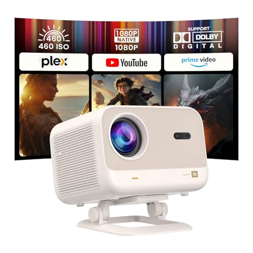 Image of [Netflix-Licensed/Sound by JBL] Yaber L2 Plus Projector with WiFi and Bluetooth, Native 1080P Projector 4K Support, Auto Focus/Keystone Correction, Built-in Apps, Portable Proyector for Home & Outdoor