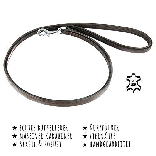 Monkimau Guinzaglio corto per cani in vera pelle