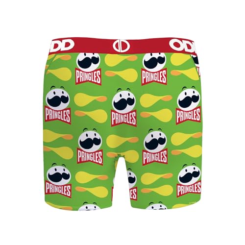 Odd Sox Boy's Boxer Brief, Pringles Snack Chips, Funny Novelty Print, Large2