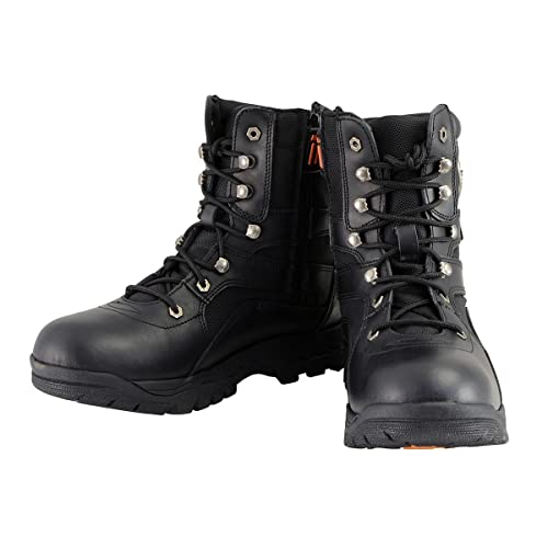 Milwaukee Leather Men's Premium Leather Swat Style-Tactical Lace-Up Biker Boots MBM3
