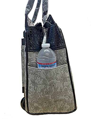 Jkm And Company The Savannah Vintage Style Compatible With Computer Ipad, Laptop Tablet Rolling Tote Bag Briefcase Carryall Bag #TOP5