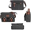 XFLYP Messenger Bag Mens, Men Shoulder Bags Canvas Satchel Cross Body Messenger School Working Satchel Briefcase, with Multiple Pockets for Work, School, Traveling and Daily Use, Grey #3