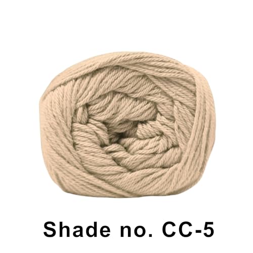 Image of VCR 8Ply Skinny Dip Cotton Craft Yarn, 100 Grams Hank, 160 Meters Length, Cotton Combed Ball for Crochet and Knitting, Pack of 1 Yarn, Suitable for DIY Crafts
