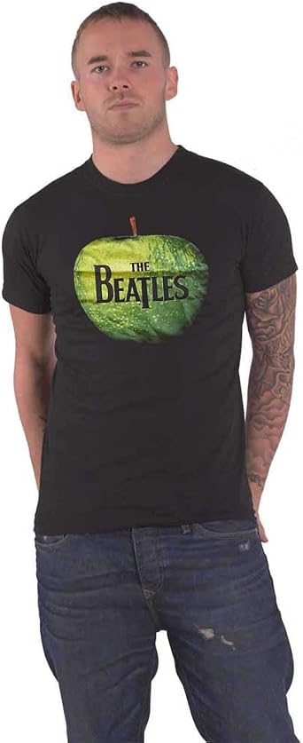 The Beatles T Shirt Classic Apple Band Logo Official Mens Black Size XL