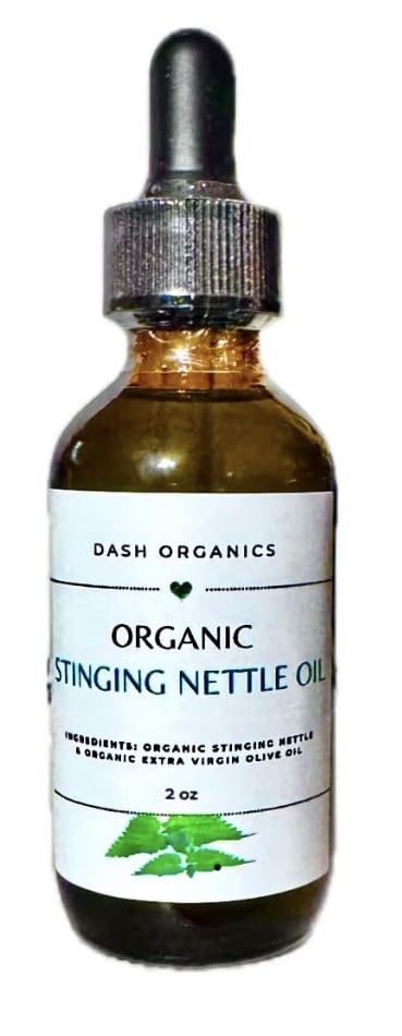 Organic Stinging Nettle Oil | 2 oz | Powerful natural haircare oil | Strengthening Hair Care for All Hair Types | Leaves Hair Silky and Shiny
