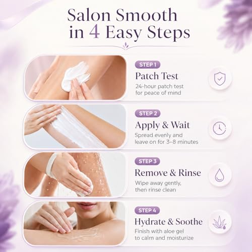 Watofun Body Hair Removal Cream for Women with Aloe Gel for Sensitive Skin, 5 Min Painless - image 8
