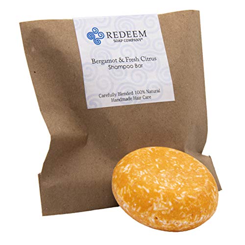 Redeem Soap Company Bergamot & Fresh Citrus Shampoo Bar, Made in ...