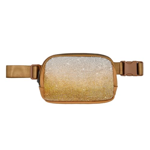 C.C Sac Banane Matelassé Femme Sangle Ajustable Or Strass