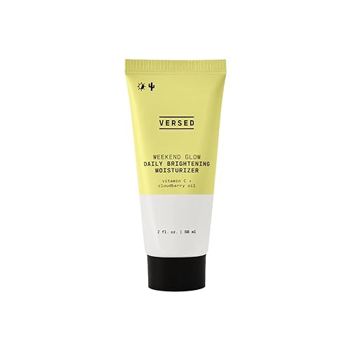 Versed Weekend Glow - Hidratante iluminador diario – Hidratante vegano ligero de vitamina C con aceite de semilla de arándano – Hidratante facial