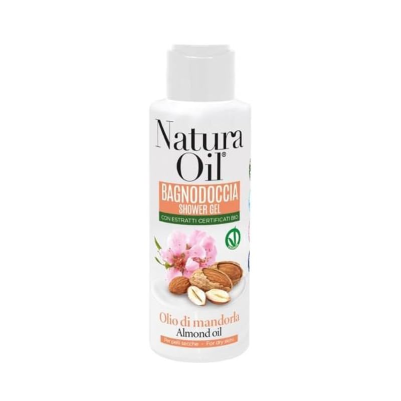 NaturaOil - Gel de ducha con aceite de almendra para pieles secas, 100 ml