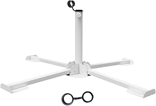 Foldable Portable Beach Umbrella Stand-Portable Patio Umbrella Base Holder,Outdoor Sunshade Anchor Size PLUS Thickened,Rust Free Tempered Iron Umbrella Stand for Courtyard,Swimming Pool,Beach,Grass
