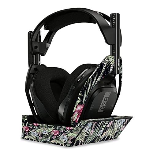 Image of MightySkins Carbon Fiber Skin Compatible with Astro A50 Wireless Headphones + Base Station (Gen 4) - Asian Tropics | Protective, Durable Textured Carbon Fiber Finish | Easy to Apply | Made in The USA