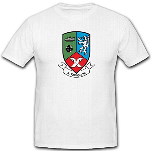 T-shirt blason armée allemande 4Kompanie 4216 Pzgrenbtl 82 blanc grand format 4XL