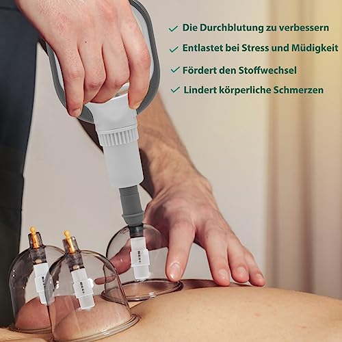 24 Stück Schröpfgläser mit Vakuumpumpe,Schröpfsets für Entspannen Muskeln – Ansicht 2