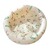 Aufblasbares Kinderbecken | Kleiner runder Swimmingpool Mit Cartoon Tierabdrücke | Verdicktes Design, Aufblasbare Ringe | Kinderbecken, Paddelpool | Für Wasserspiele, Garten, Hinterhof Spaß