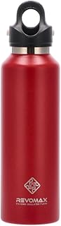[レボマックス] REVOMAX 水筒 マグボトル 炭酸ボトル [レボマックス]3 592mL ワンタッチ 保冷 保温 炭酸OK 真空断熱ボトル RevoMax V3 VACUUM INSULATED FLASK DWF-20427B ファイヤーレッド FIRE RED [並行輸入品]