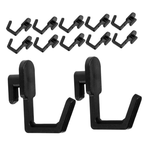 Cabilock 30pcs Utility Hooks for Pegboard Garage Tool Storage J-Shape Design Easy to Install Black