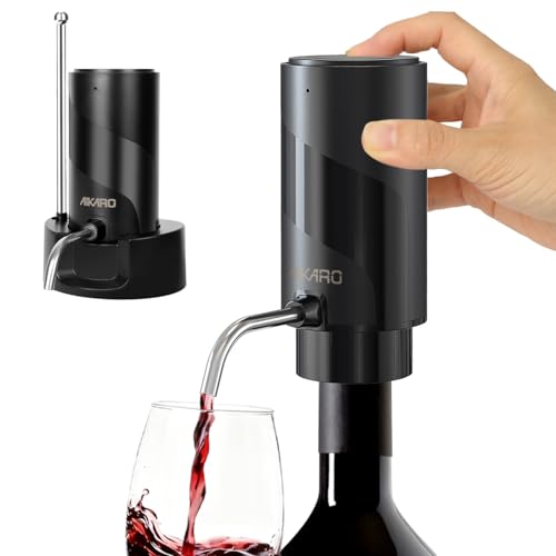 AIKARO - Aérateur-Verseur de vin électrique Rechargeable Décanter électronique automatique et Socle