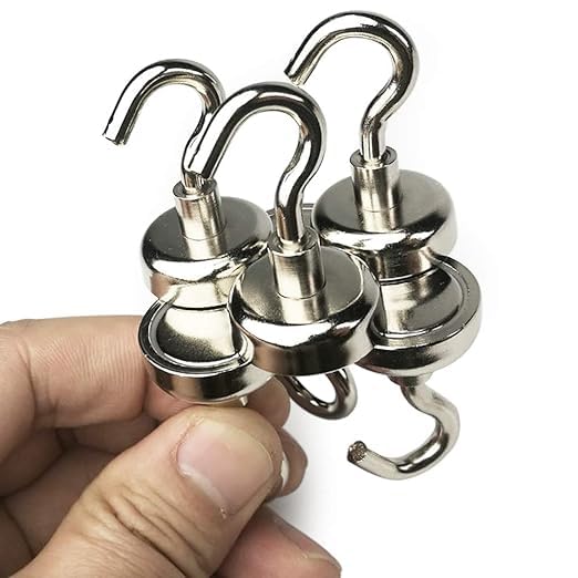 Neodymium Magnet Hook Heavy Duty Magnetic Hooks Strong Magnets Powerful for Home Kitchen Wall Bathroom Workplace Office and Garage (6)-picture-36