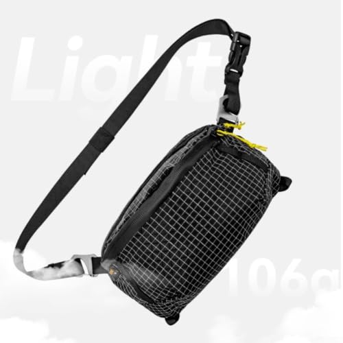 Riñonera impermeable Dyneema compacta con múltiples compartimentos de almacenamiento negra 2