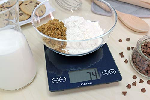 Escali 157BM Arti Glass Digital Kitchen Scale, Plastic, Blue Mirage, 9" x 6.5" x .75" - Image 4