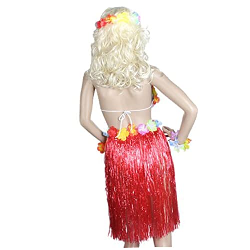 NOLITOY 3pcs Kits for Kids Tropical Hula Grass Skirt Luau Skirts for Women Ornament Kits for Adults