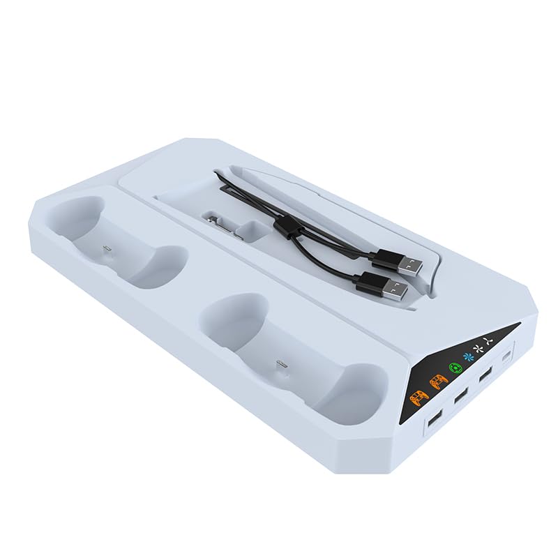 Genérico Soporte de refrigeración para la Consola Playsation 5 Slim Disc/Digital, Accesorios de Soporte de refrigeración para PS5, Cargador de Mando Colgador de Auriculares para PS5