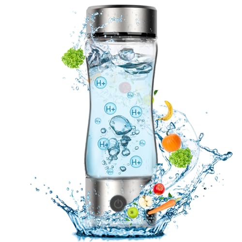 Aquahealth Hydrogen Water Bottle Generator - Portable Rechargeable Ionizer Machine With SPE/PEM Technology for Home, Office, Travel, and Fitness Drinking