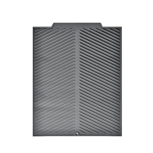 Alfombrilla de secado de platos plegable con escurridor para fregadero 8