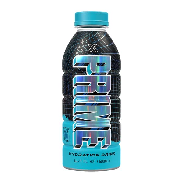 Limited Edition X Strawberry Lemonade Prime Hydration Blue Holographic Bottle (1 Bottle – 16.9 Fl Oz – USA Exclusive)