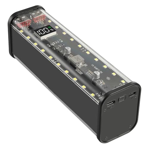 PAMENET 8 slot 18650 per Banca di Potere DIY per Banca di Potere di Ricarica Rapida Display Digitale di Grande Capacità Stoccaggio Batteria Nero