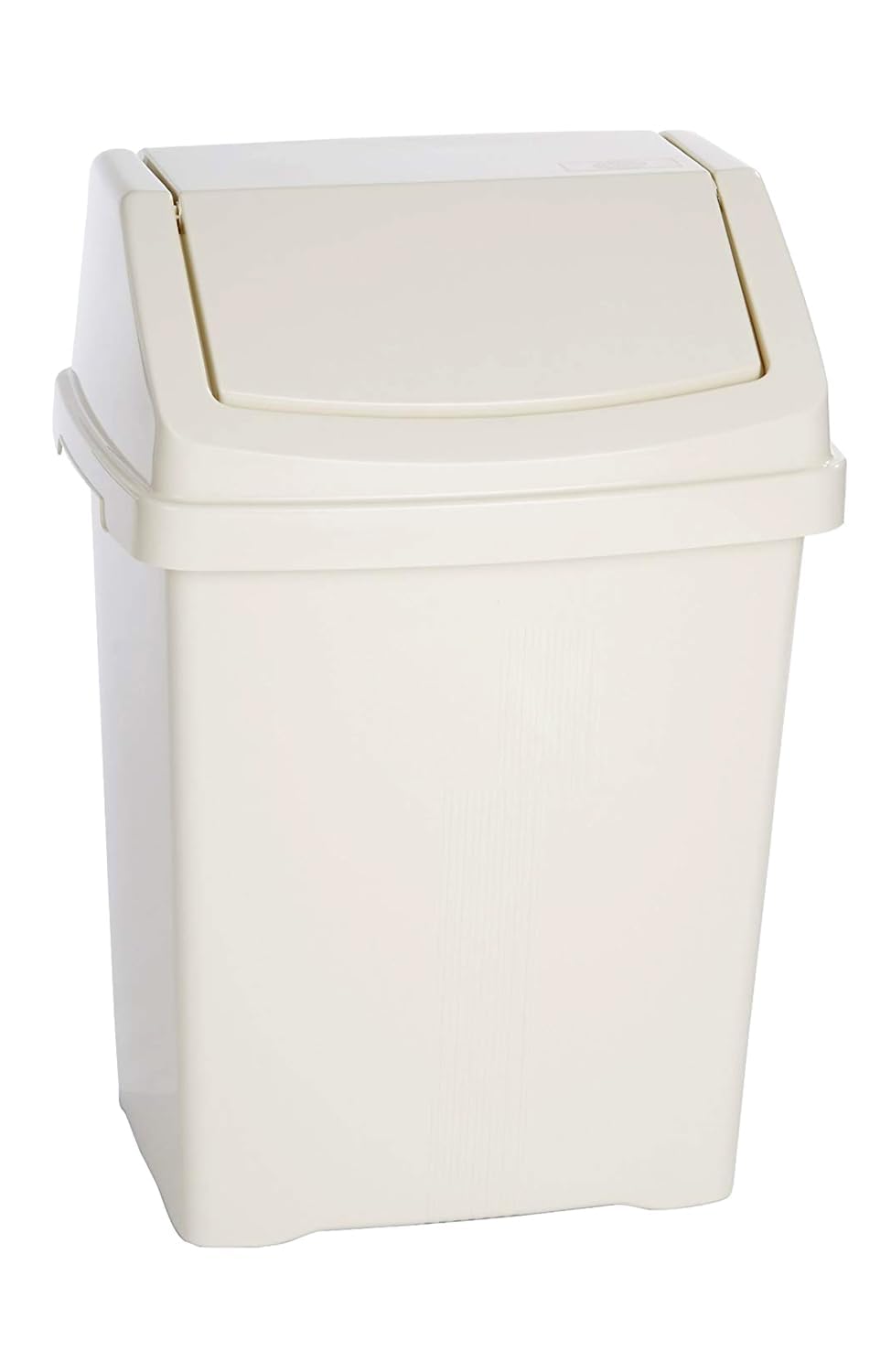Best House Swing Bin 50L For Home, Garden, Kitchen, Office and Bathroom Rubbish Recycle Plastic Waste Bin, Trash Can Dustbin with Swing Lids (H 68 cm X W 32 cm X L 42 cm) - White, Pack of 1