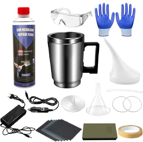 Ctopkatuo Scheinwerfer Aufbereitung Set, Das Komplette Scheinwerfer Polierset, Scheinwerfer Bedampfen Set