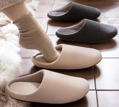 Women Men Cozy Slip-on House Shoes Soft Plush Lining Anti-Slip Platform Slippers Lightweight Indoor Outdoor Slippers4