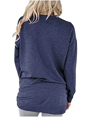 ONLYSHE Womens Crewneck Sweatshirt Casual Loose Fitting Tops Long Sleeve T Shirt