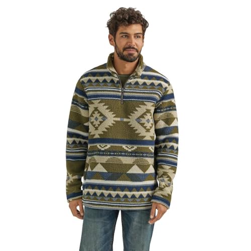 Wrangler Men's 1/4 Zip Sherpa Pullover