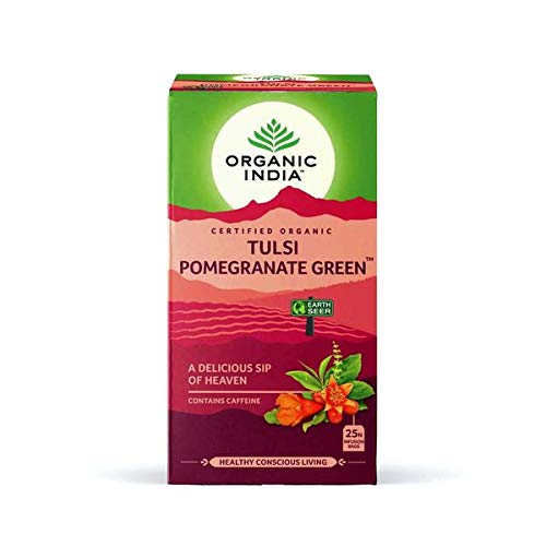 Chá Tulsi Romã e Chá Verde 25 saches - Organic India