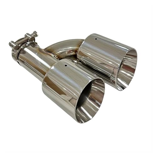 Tubo de escape de gran calibre con 4 salidas en plata para silenciador trasero izquierdo