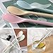 Dadamong 5Pcs Melamine Long Handle Mixing Spoon 7.2 Inch, Coffee Spoons Colorful Plastic Latte Machiatto, Tall Iced Tea, Ice Cream Sundae, Cocktail, Hot Chocolat Stirring Longdrink Spoons