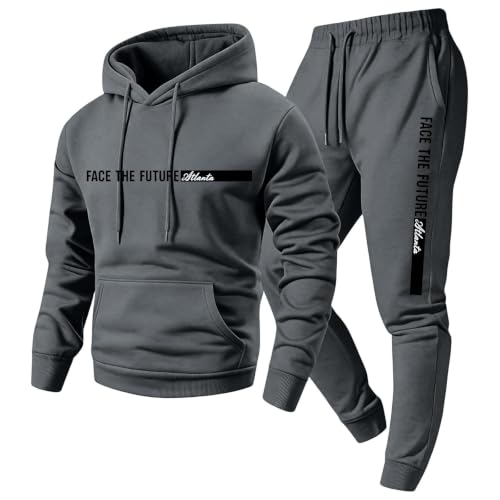 Men Sweatsuits Sets Hoodie and Jogger Sweatpants Sports 2 Piece Outfits - image 2