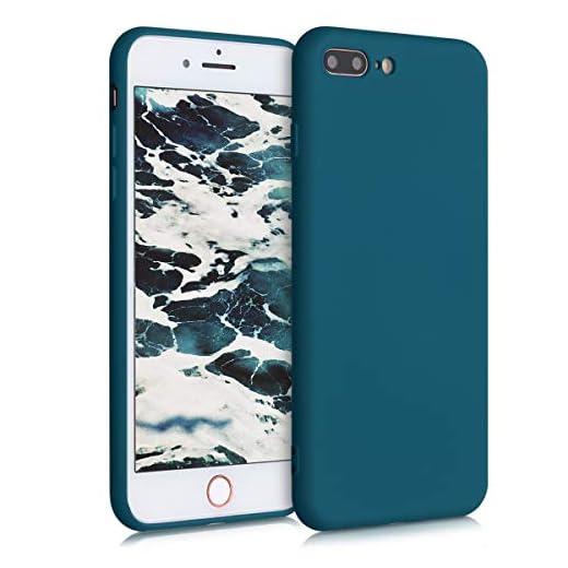 kwmobile Case kompatibel med Apple iPhone 7 Plus/8 Plus – mobiltelefonfodral – mobiltelefonfodral i petrol matt