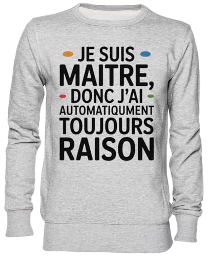 Sweat gris Maître pour vos journées de détente à la maison